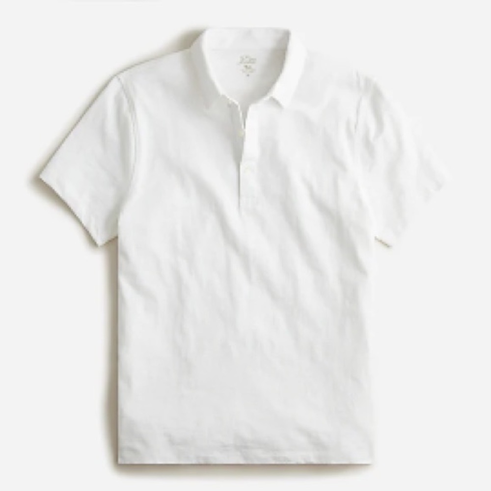 J.CREW Garment Dyed Polo - White